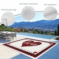 thumbnail image 6 of Outdoor Rug 3x5 ft Valentines Day Waterproof Outdoor Patio Rug Mat Non Slip Outside Area Rugs Carpet for RV,Camping,Porch,Deck,Pool,Balconybackyard,Red and Black Buffalo Check Plaid Love Hearts, 6 of 9