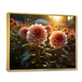 thumbnail image 2 of Designart "Poinsettias landscape Sunset" Floral Floater Framed Wall Art Print, 2 of 7