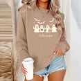 thumbnail image 2 of MYAOYI Womens Halloween Sweatshirt Tis The Season Ghost Graphic Pullover, 2 of 5