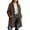 Brown-Tops, variant on Women's Hooded Mid Length Oxford Cloth Rain Jackets Zip Up Side Pocket Outerwear Outdoor Travel Windproof Lightweight Trench Coats