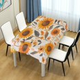 thumbnail image 4 of Yayeee Tablecloths 54" x 54" Rectangle Wrinkle Resistant Party Table Cover, Watercolor Sunflowers and Leaves, 4 of 8