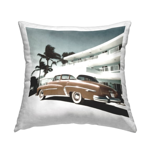 Stupell Industries Miami Classic Automobile Decorative Printed Throw Pillow Design by Noah Bay.