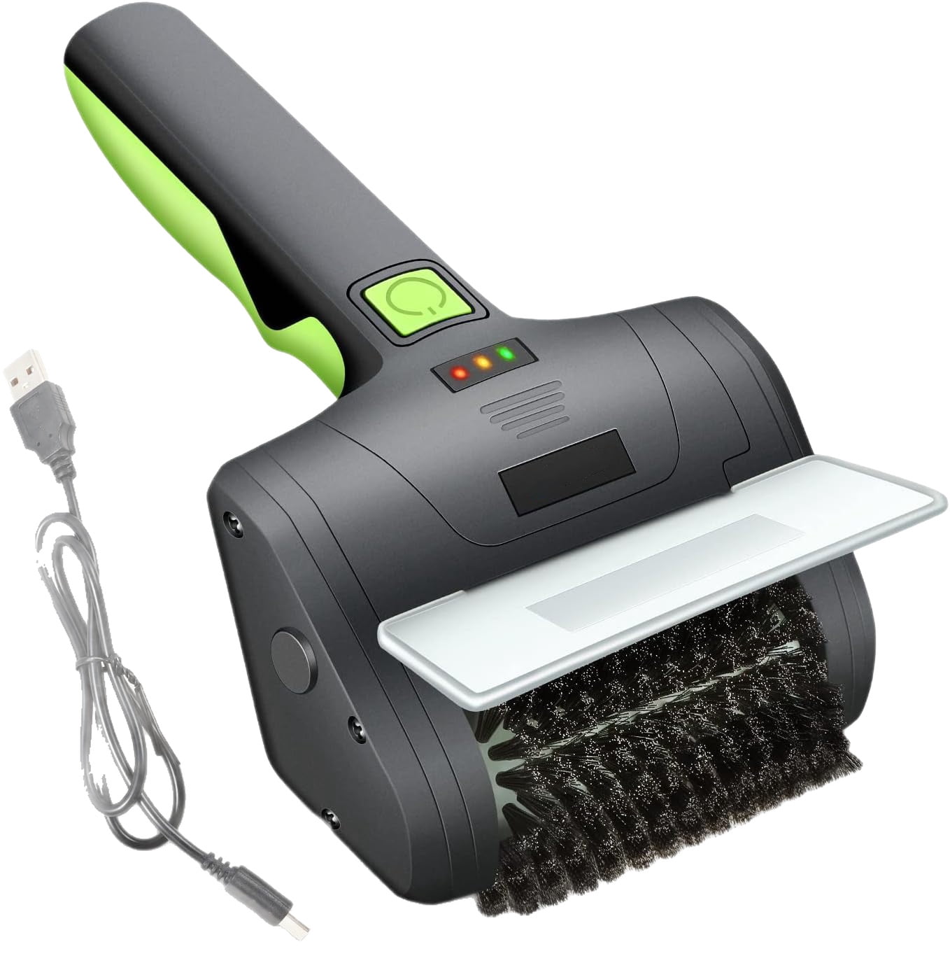 CNV Cordless Electric Grill Brush, Rechargeable Grill Cleaning Scrub Brush with Rotating Cleaner Brush Head and Type-C Charging Cable for Outdoor Grill