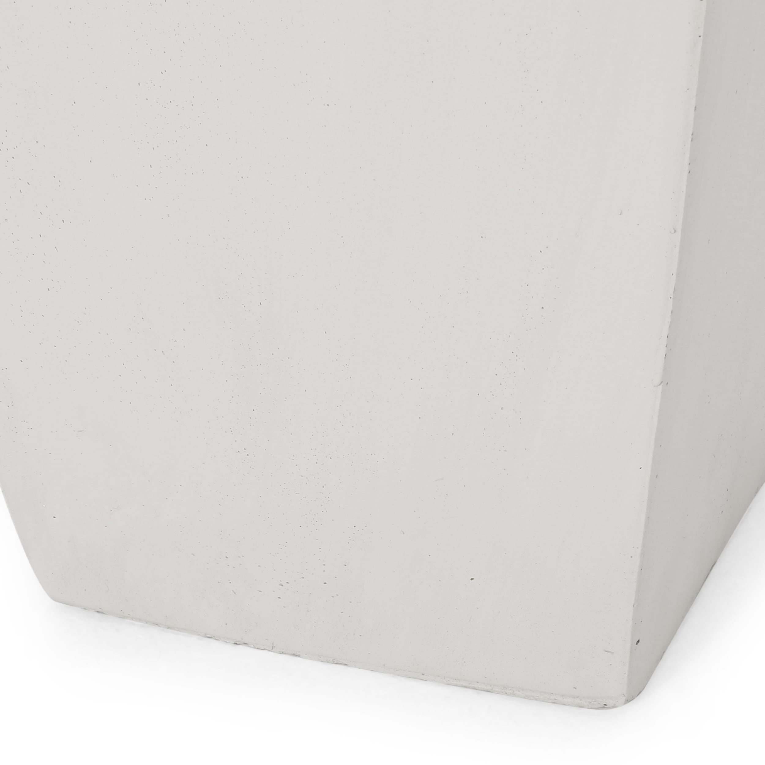 Fardeen Outdoor Modern Small Cast Stone Planter, White