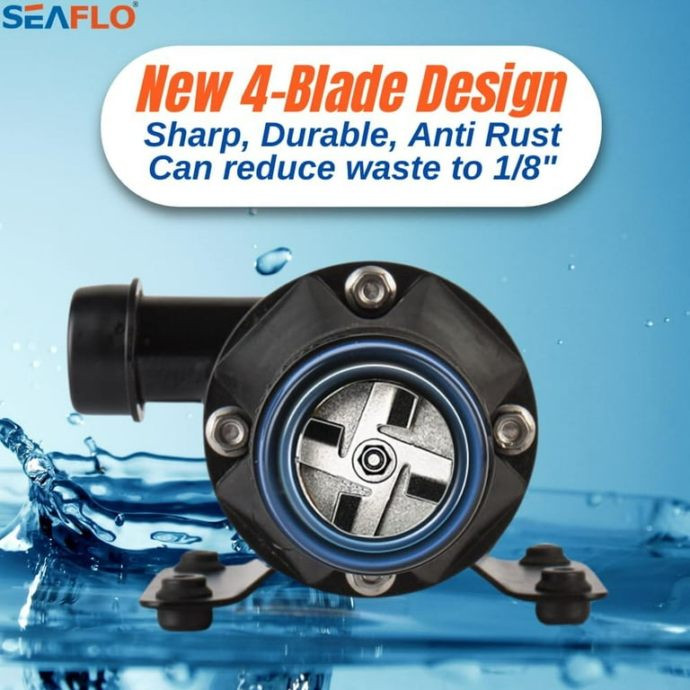 SEAFLO Macerator Pump System 12V for RV Marine 01-Series Improved