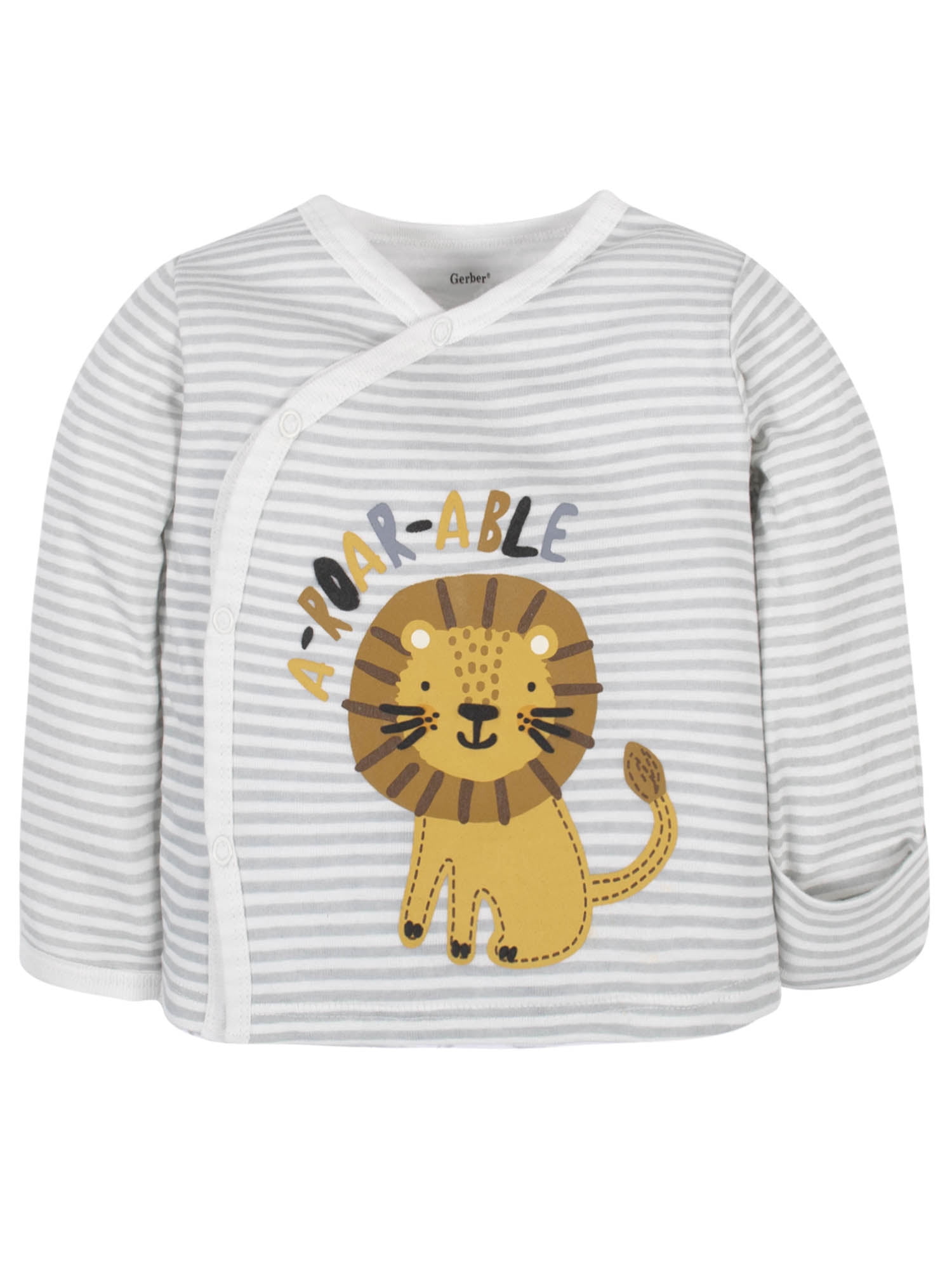 Gerber Baby Boys 100% Cotton Take-Me-Home Layette Gift Set, Gray Striped, 3-Piece