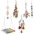 thumbnail image 1 of Parrot Swing Toy,6Pcs Bird Parrot Wood Parrot Chewing Toy Bird Swing Toy Future-Proof Design, 1 of 14
