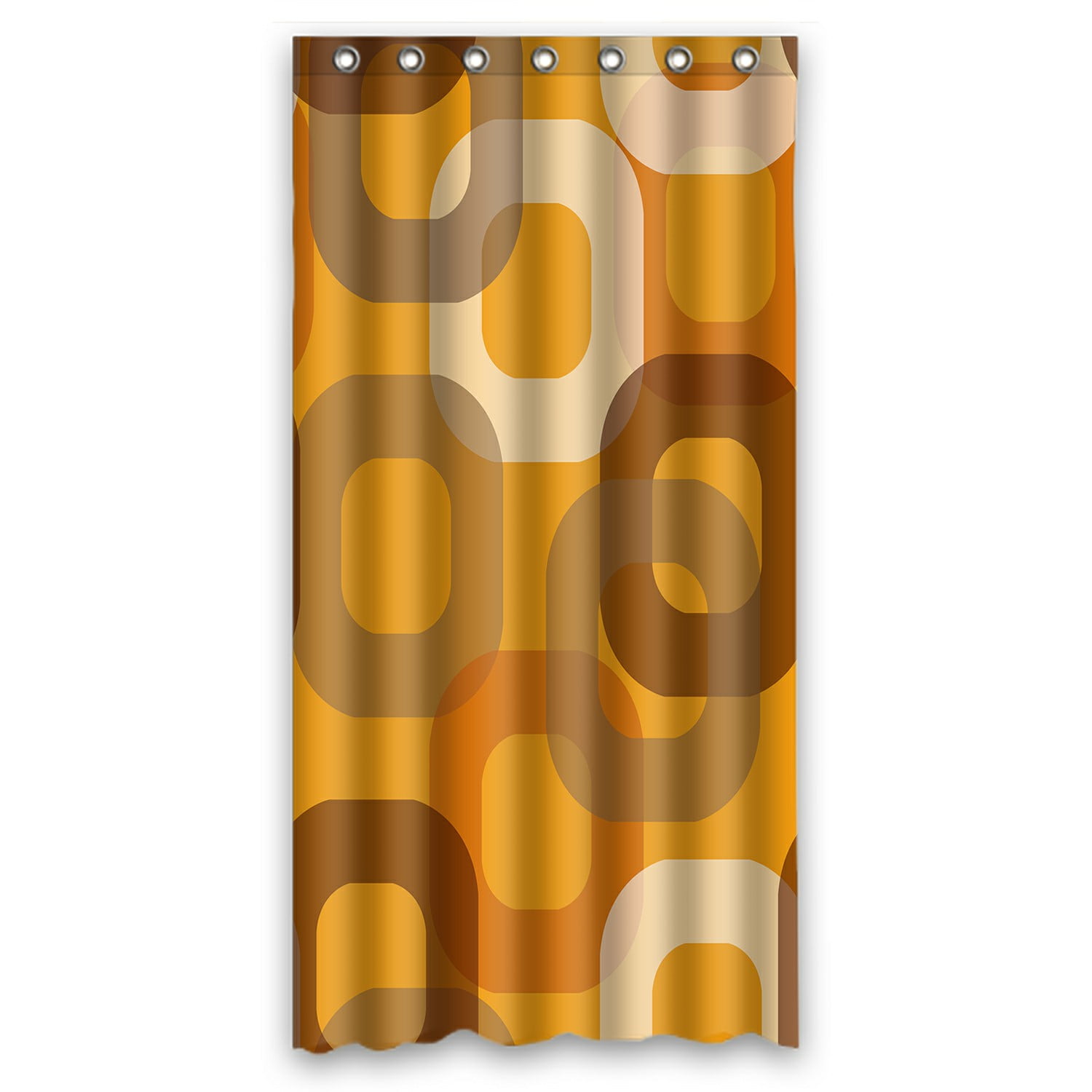 Eczjnt Retro Donut Shape Brown Orange Shower Curtain And Hooks For Home Decor 36x72 Inch Walmart Com Walmart Com