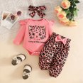 thumbnail image 5 of TOWED22 Baby Girl Fall Clothes Set Print Long Sleeve Romper Pants Set Cute Infant Newborn Outfit,0-3 M, 5 of 9