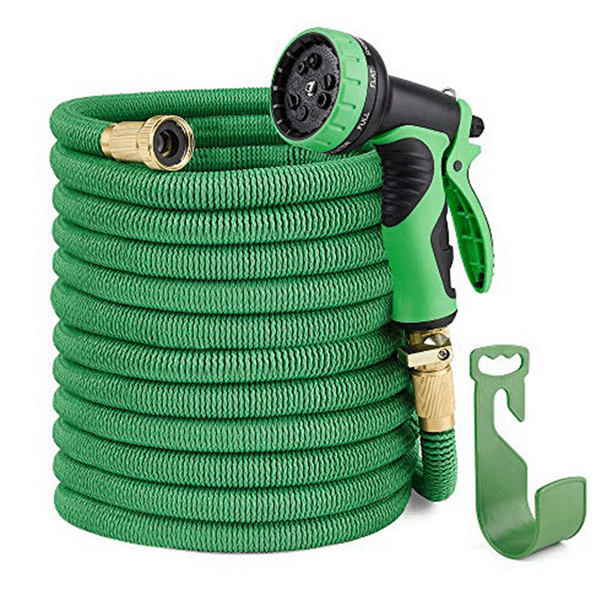 DECOZY 100FT Expandable Garden Hose, 3/4" Solid Brass Fittings