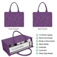 thumbnail image 2 of Large Capacity Tote Bag,Halloween Purple Spider Web Pattern Handbag Fashion Luxury Tote Bag,15.7"x13"x 5.1" Inches,Laptop Compatible, 2 of 6