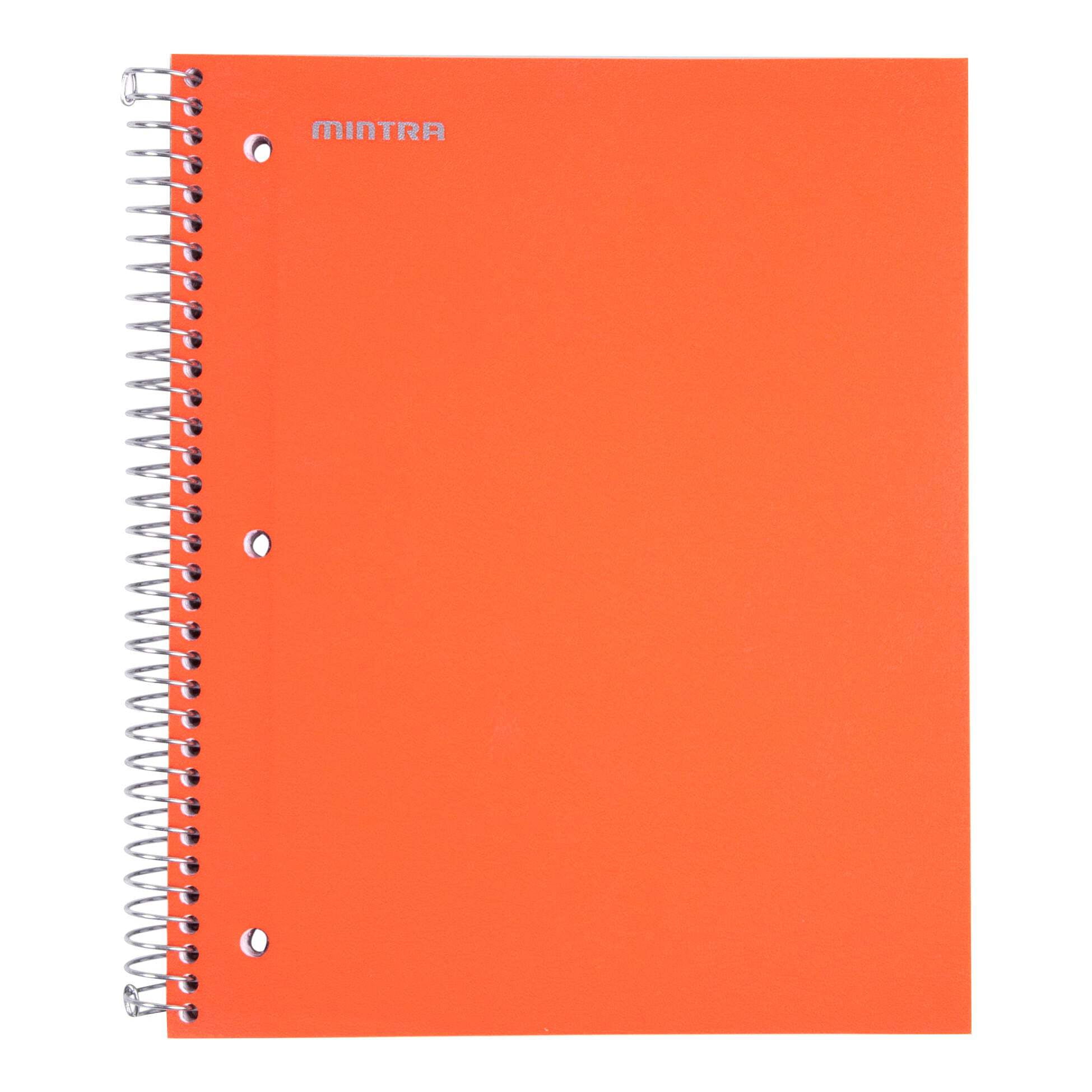 Mintra Office Durable Spiral Notebooks 3 Subject, 150 Sheets, Wide Ruled 12 Pack