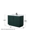 thumbnail image 5 of Wyndham Collection Miranda 48" Marble&Wood Single Bathroom Vanity in Green/Black, 5 of 6