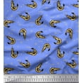 thumbnail image 1 of Soimoi Cotton Duck Fabric Circle,Dot & Prawns Ocean Printed Fabric 1 Yard 56 Inch Wide, 1 of 1