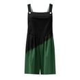 thumbnail image 4 of CQCYD Jumpsuits for Women, Women's Printed Button Pocket One-Piece Shorts Wide Leg Pants Suspenders One-Piece Shorts Leisure Jumpsuits Sales Today Clearance Army Green M #3, 4 of 4