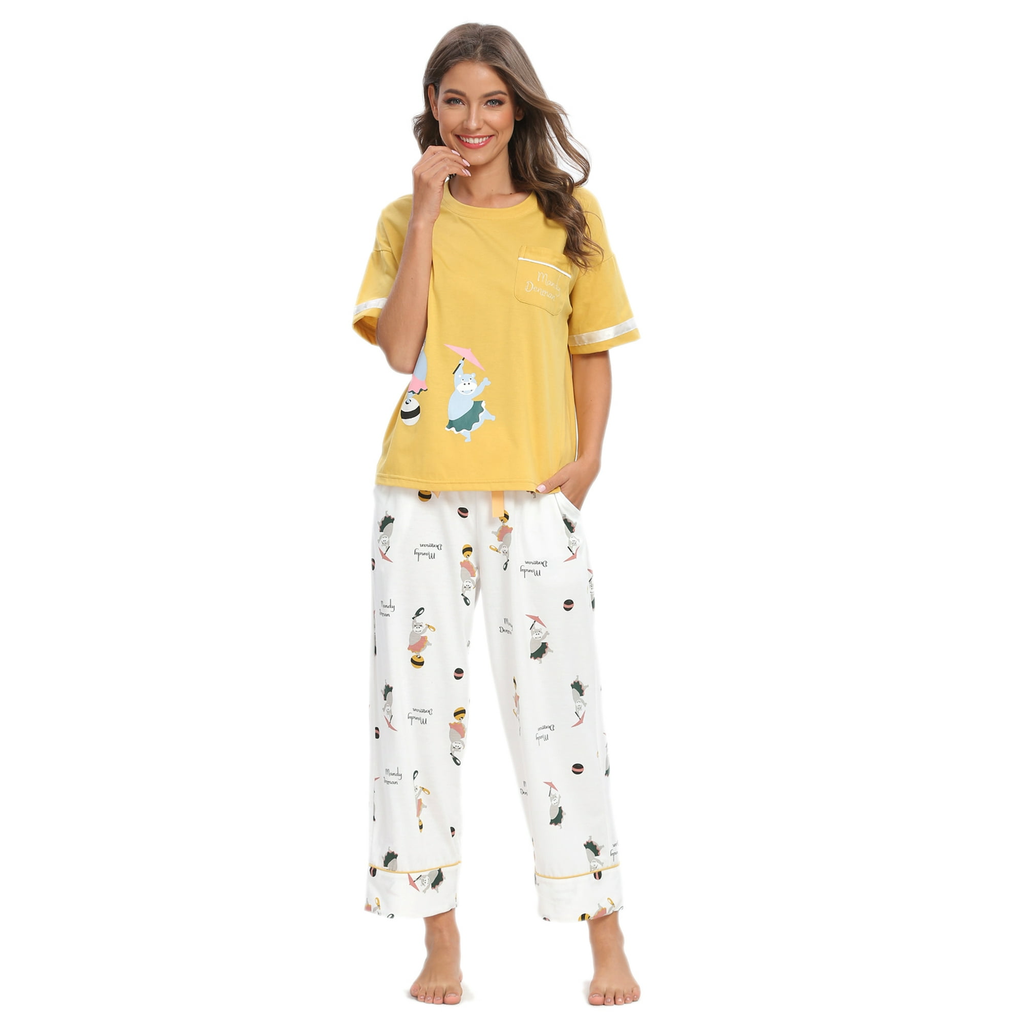 Soft short sleeve pajama set sale