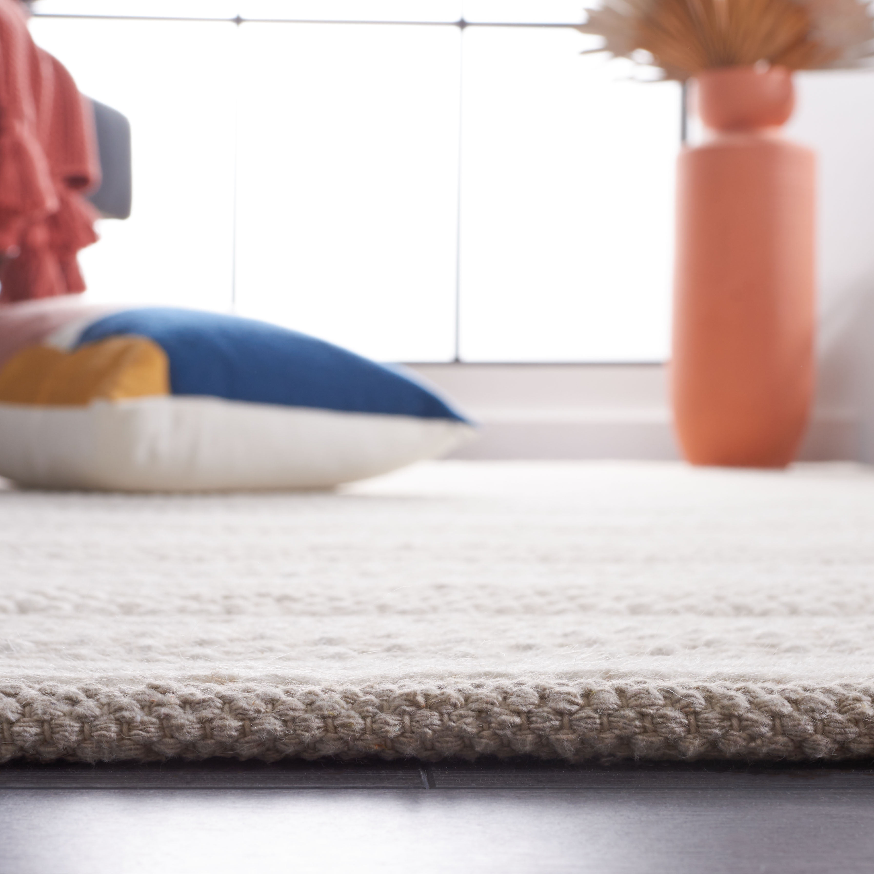 SAFAVIEH Natura Hester Striped Wool Area Rug, Ivory, 8' x 10'
