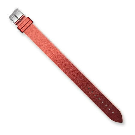 Moog Red Metallic Smooth Finish Calf Leather Watch (Best Way To Smooth Caulk)