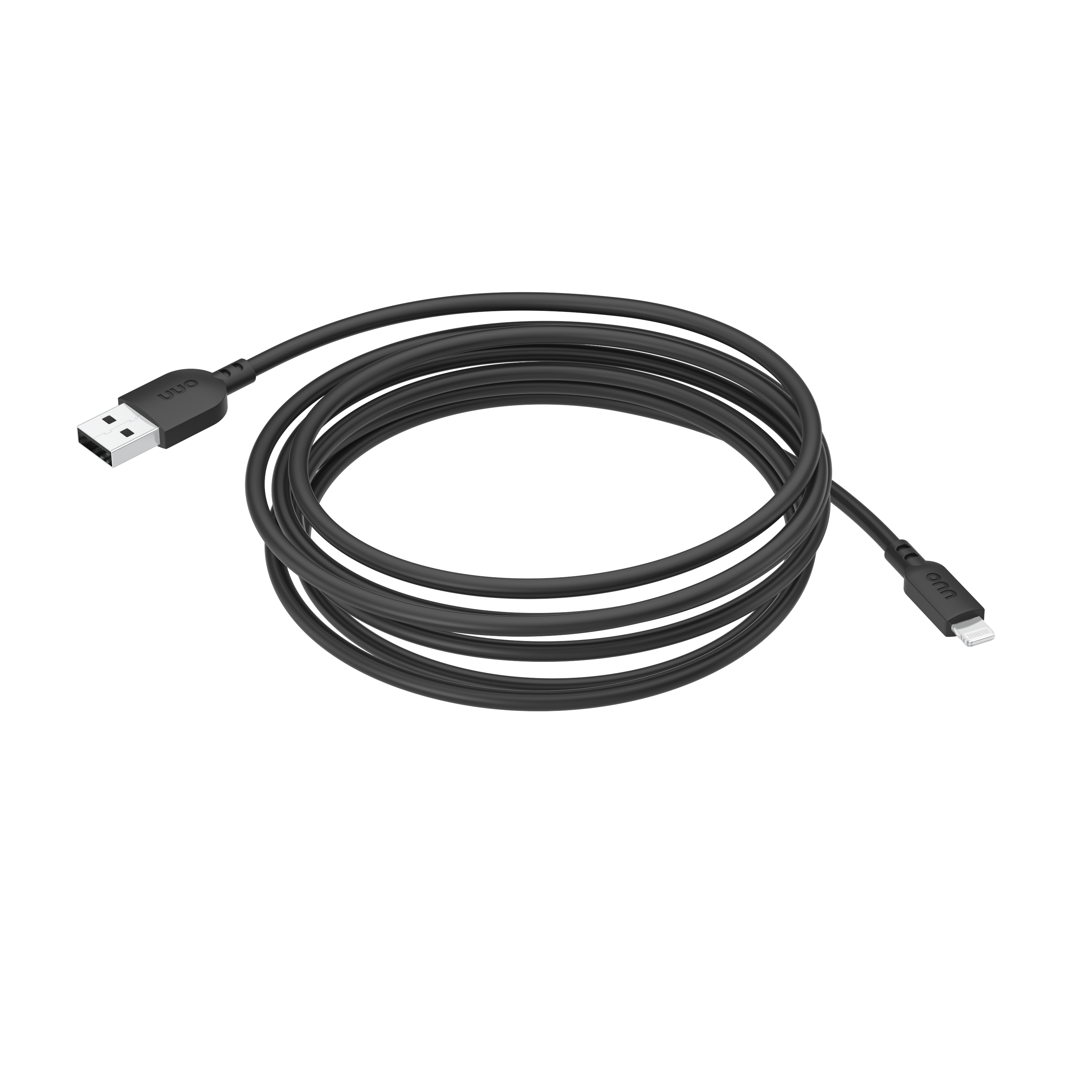onn Lightning to USB Cable, 6 ft, Black photo 4