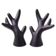 thumbnail image 1 of Thinsony 2pcs Antlers Sticker Easy To Install Christmas Car Sticker With Waterproof Antlers Cute Stylish black small 1Set, 1 of 6