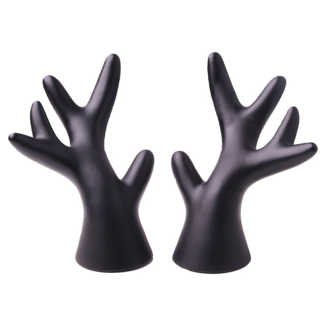 Thinsony 2pcs Antlers Sticker Easy To Install Christmas Car Sticker With Waterproof Antlers Cute Stylish black small 1Set