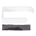 thumbnail image 1 of Colgador de papel higiénico acrílico para pared, sin perforaciones, para baño y cocina, color blanco, 1 of 14