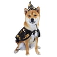 thumbnail image 5 of Conjunto de 2 capas de bruja con estampado de Halloween, ropa para mascotas, sombrero para perro y gato, joyería espeluznante, 5 of 5
