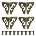 thumbnail image 1 of 4Pcs Vintage Brass Corner Protector 1.2 Inch Triangle Safety Guards Metal Corner Protector (Oxidized Teal), 1 of 7