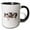 Black/White, variant on 3drose, Grey and White Pig Walking to the Right, 11oz Mug