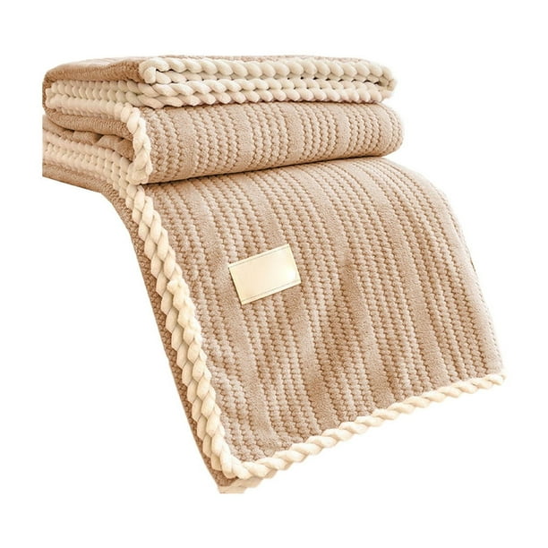 Manta de franela extra gruesa de doble capa, ideal para la siesta en la oficina, cálida y acogedora para cama o sofá.