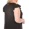 thumbnail image 5 of White Mark Women's Plus Size Crew Neck Ruffle Sleeve Dress, 5 of 6