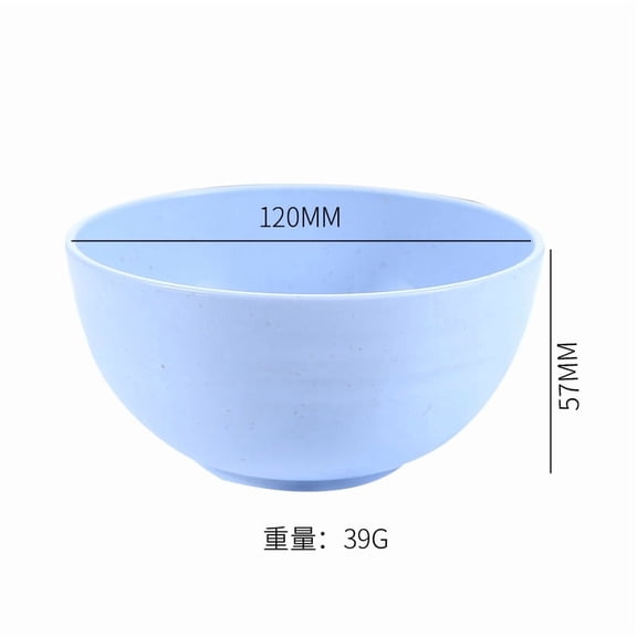 ERDOUY 5-Piece 22oz Unbreakable Wheat Straw Cereal Bowls, Microwave & Dishwasher Safe, Reusable Kitchen Bowls for Cereal, Soup, Rice, Salad & Snacks, Blue