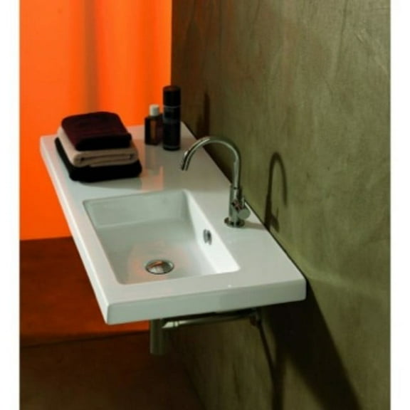 Nameeks Co02011-One Hole Tecla 39-3/8" Ceramic Wall Mounted / Drop In Bathroom Sink -