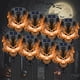 thumbnail image 1 of Linterna solar con forma de calavera de Halloween SPRKLINLIN, paquete de 8 unidades, impermeables, 1 of 6