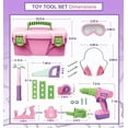 thumbnail image 4 of Kids Tool Sets, 22 Pcs Toddler Tool Set for Boys Girls 3-5, ENP Pretend Play Preschool Toys, Gift for Kids Age 3+, Pink, 4 of 9