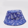 thumbnail image 2 of Charmgo Trucker Hat Clearance, Unisex Fashion Casual Plant Cashew Print Sunshade Bucket Hat Bucket Hat Baseball Cap, Sun Hats for Women Blue, 2 of 3