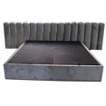 thumbnail image 2 of Muebles para el hogar grises de lujo, cama de Hotel, estilo americano, tamaño King, madera, elegante, moderno, marrón, muebles de dormitorio, cama King Size de cuero, 2 of 3