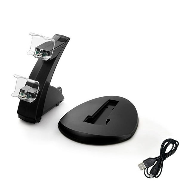 kurtrusly Dual USB Charging Dock for PS 4 Game Controller Handle Charger for Dual Gamepad Charging Station Stand for 4/5