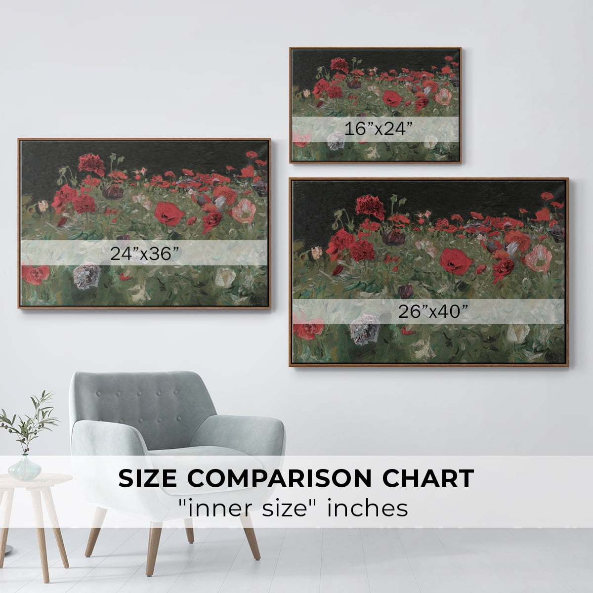 Vintage Botanical Print-XCV By Wexford Home Framed in Walnut Wood Gallery Wrapped Canvas 27 in. x 41 in.