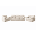 thumbnail image 1 of Sala Summer de 3 piezas tapizada en suede color marfil – sofá, love seat y sillón individual, 1 of 3