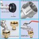 thumbnail image 4 of Grifo para tanque IBC de 1000 l, grifo colector de agua de lluvia, adaptador para tanque IBC de 1/2", grifo doble de latón fabricado en PP, rosca gruesa de 60 mm (1/2), 4 of 5