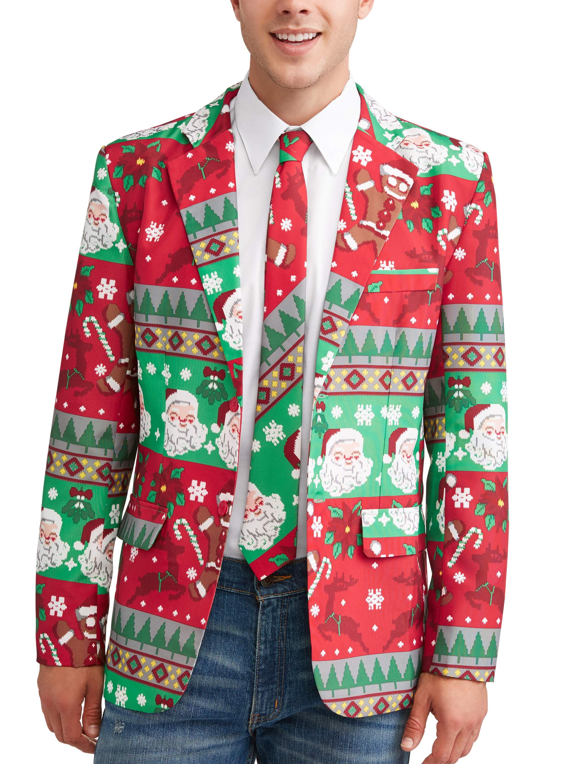 Merchandising regulate government Greensource Men's Christmas Holiday Blazer and Tie - Walmart.com