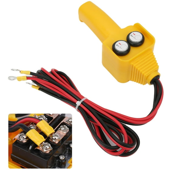 Winch Controller, Long Durability Winch Wired Remote Control Yellow Forward/Reverse for Capstan 1500lbs-5000lbs