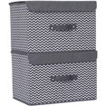thumbnail image 1 of 2 Pack Cotton Linen Storage Boxes Foldable Storage Organizer Universal Household Storage Basket, 1 of 5