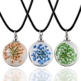 thumbnail image 4 of Collier Pendentif Fleur Séchée Rétro Collier Charme Bijou, 4 of 10