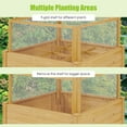 thumbnail image 5 of Gymax Raised Garden Bed Guard Fence Wooden Garden Box with 9 Grids & Critter, 5 of 10