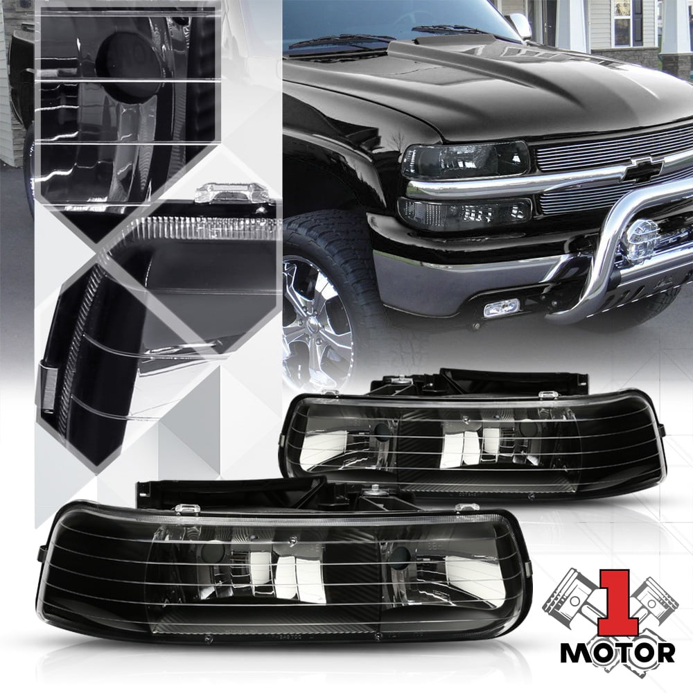 Details about   99-02 Silverado 00-06 Suburban Tahoe Chrome Front Headlights Headlamp LEFT RIGHT