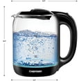 thumbnail image 6 of Chefman 1.7 Liter Electric Glass Tea Kettle with One Touch Easy Operation - Black, New, 6 of 7