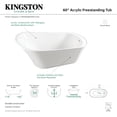 thumbnail image 4 of Kingston Brass VTRS592826Q 60-Inch Acrylic Oval Single Slipper Freestanding Tub with Drain in Glossy White, 4 of 4