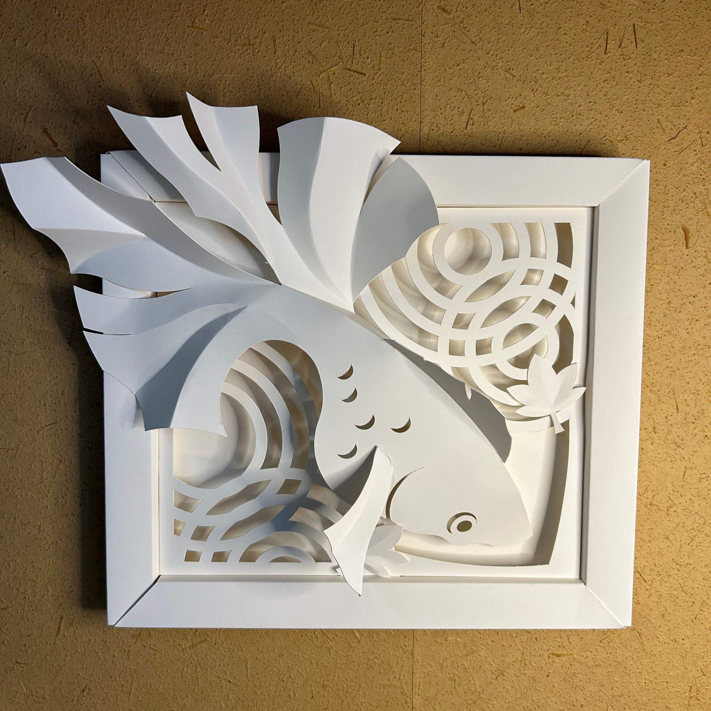 Kagurazaka Craft Goldfish Original Paper Craft Traditional Design Japan